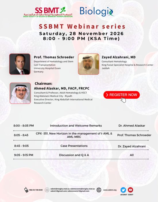 SSBMT Webinar Series - 28 November 2026 poster